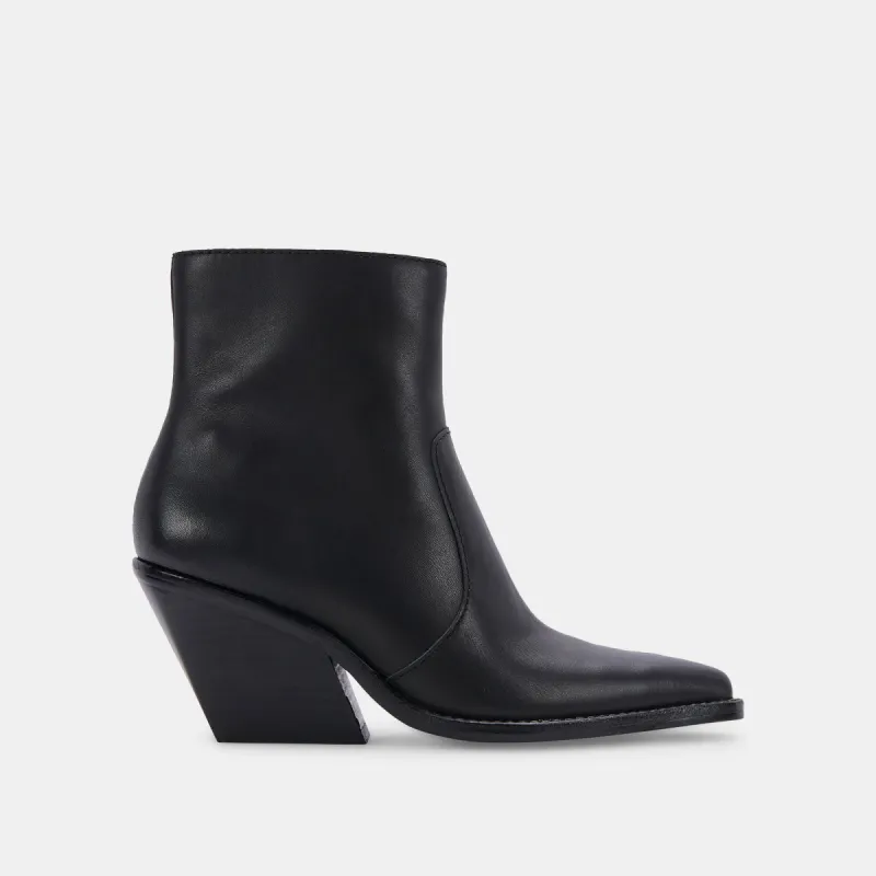 VOLLI BOOTS BLACK LEATHER sold by Dolce Vita