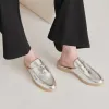 LASAIL FLATS SILVER DISTRESSED LEATHER sold by Dolce Vita