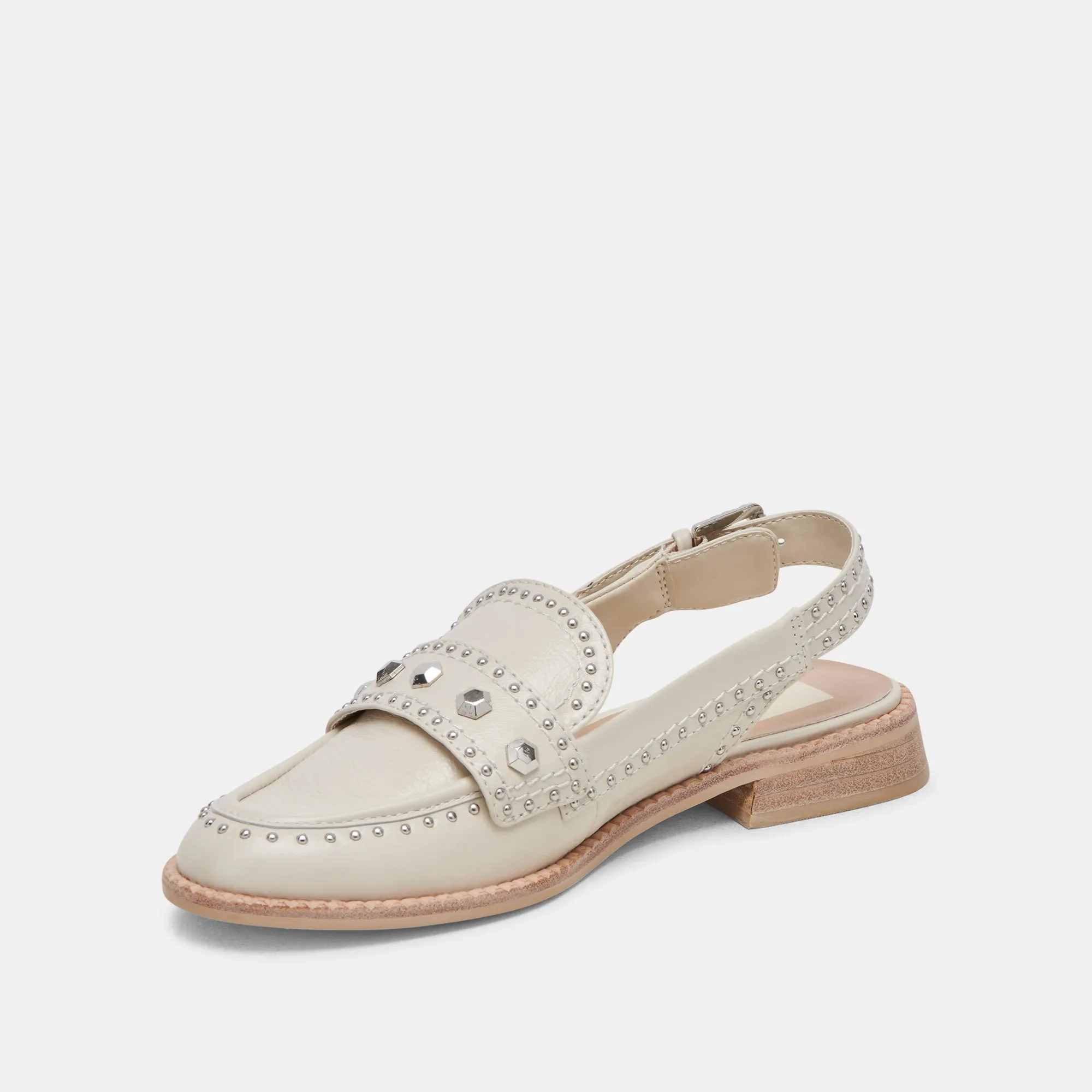 HARDI STUD LOAFERS IVORY CRINKLE PATENT sold by Dolce Vita product image thumbnail 4