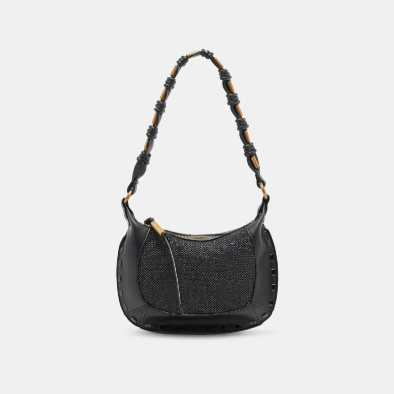 ELEANOR SHOULDER BAG BLACK RAFFIA sold by Dolce Vita