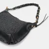 ELEANOR SHOULDER BAG BLACK RAFFIA sold by Dolce Vita