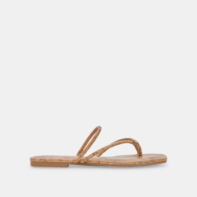 LEANNA SANDALS NATURAL CORK sold by Dolce Vita