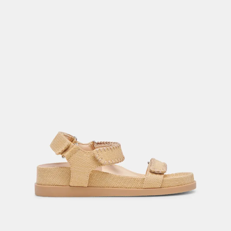 SENORA SANDALS LT NATURAL RAFFIA sold by Dolce Vita
