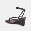 GEMINI WEDGES BLACK LEATHER sold by Dolce Vita