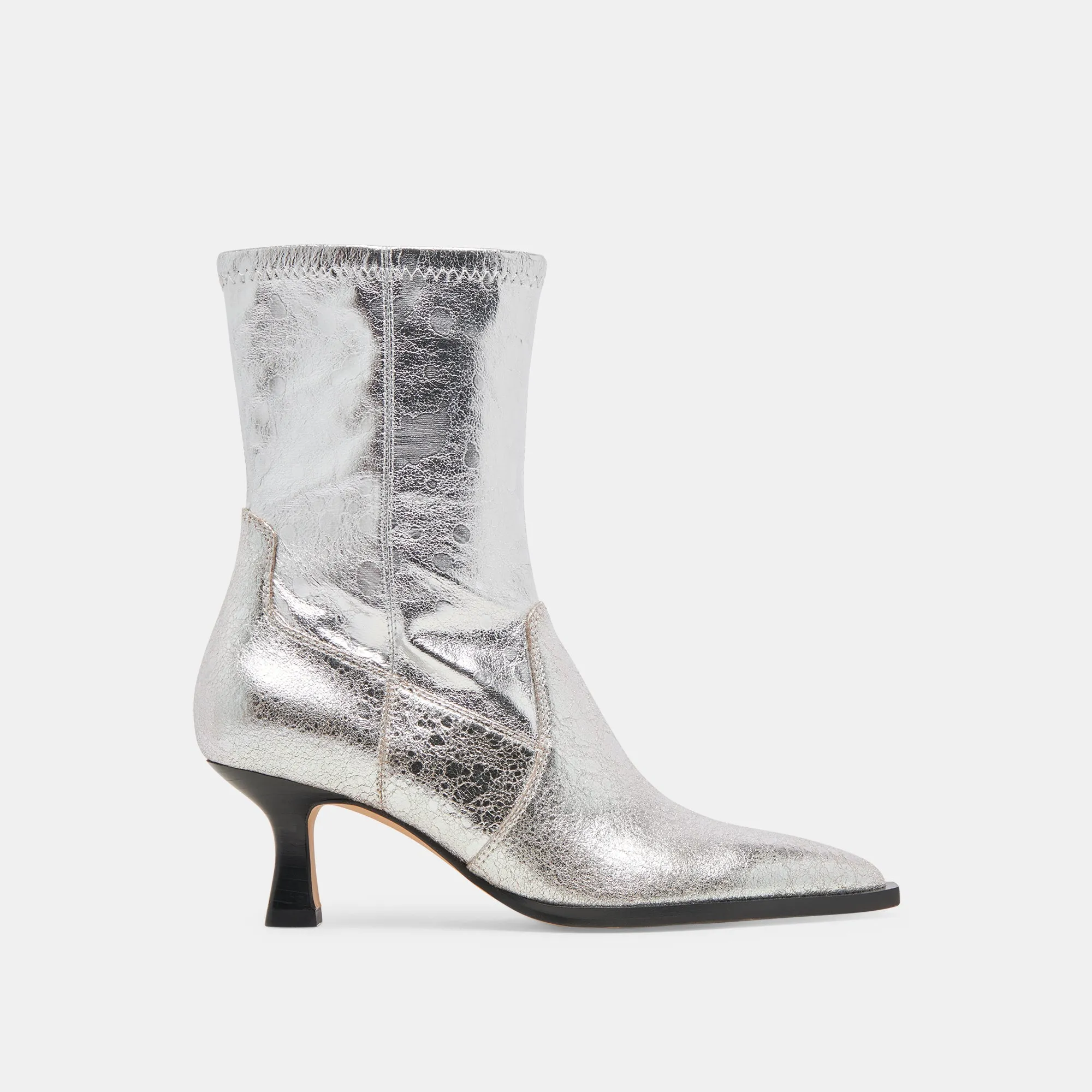 ARYA BOOTS SILVER DISTRESSED LEATHER sold by Dolce Vita