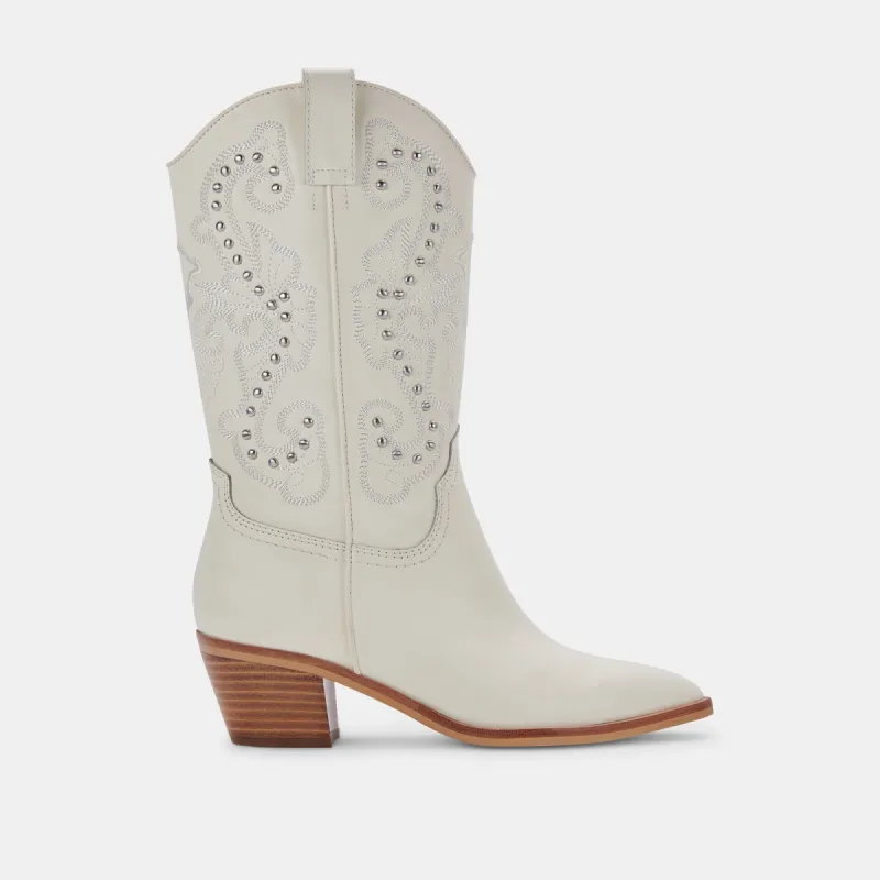 SULA BOOTS OFF WHITE LEATHER sold by Dolce Vita