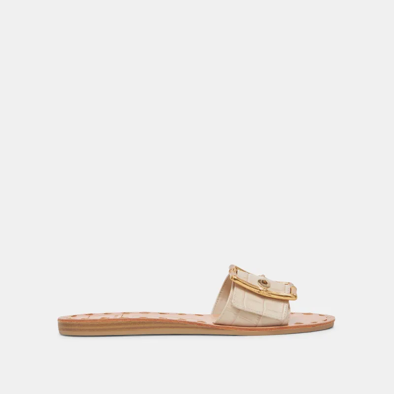 DASA SANDALS BONE EMBOSSED LEATHER sold by Dolce Vita