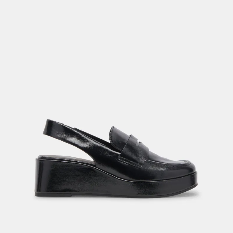 NADA LOAFERS MIDNIGHT CRINKLE PATENT sold by Dolce Vita