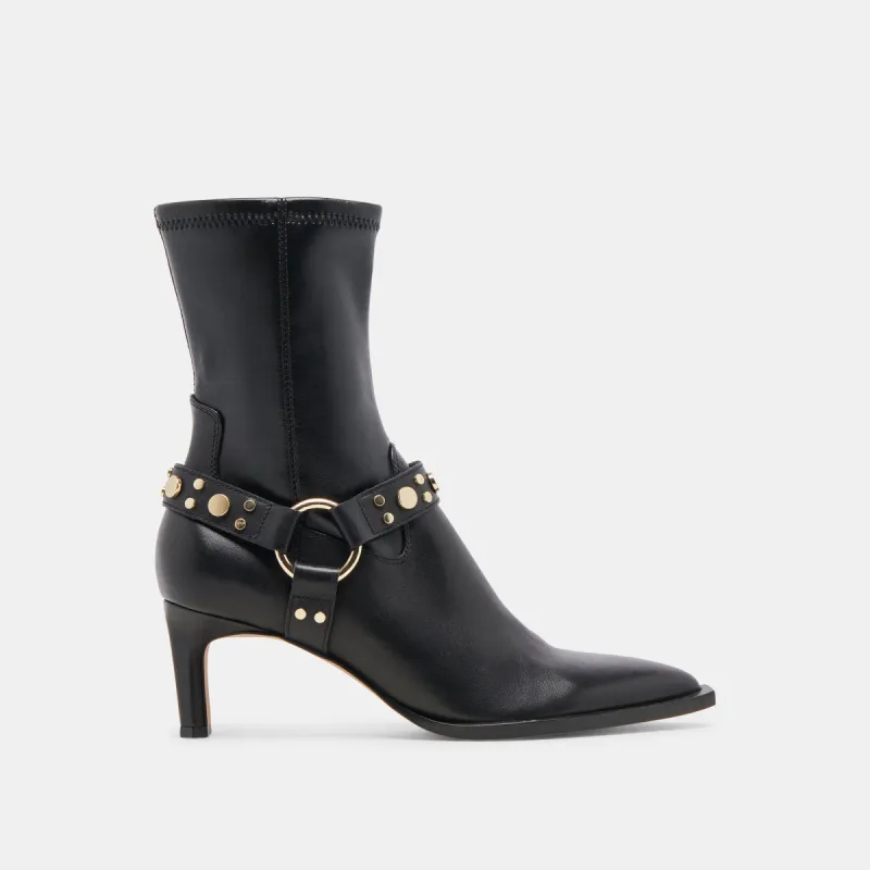 ARYA STUD BOOTS BLACK LEATHER sold by Dolce Vita
