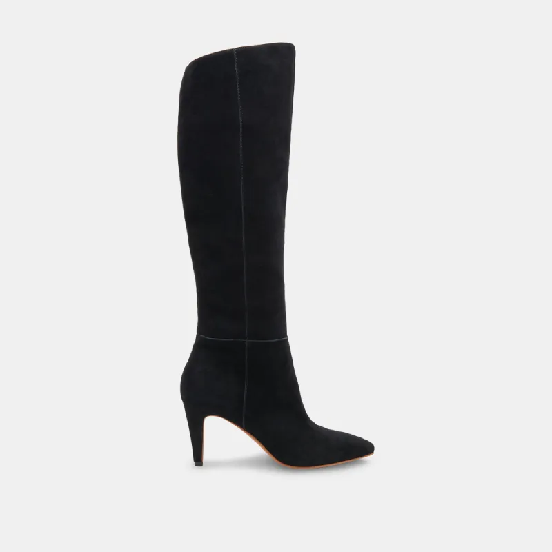 HAZE WIDE CALF BOOTS ONYX SUEDE sold by Dolce Vita