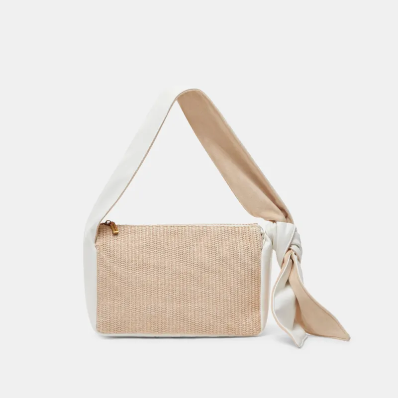 LOUISE SHOULDER BAG NATURAL RAFFIA sold by Dolce Vita