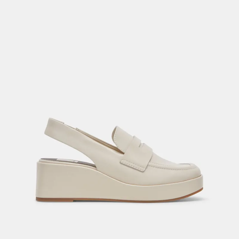 NADA LOAFERS IVORY CRINKLE PATENT sold by Dolce Vita