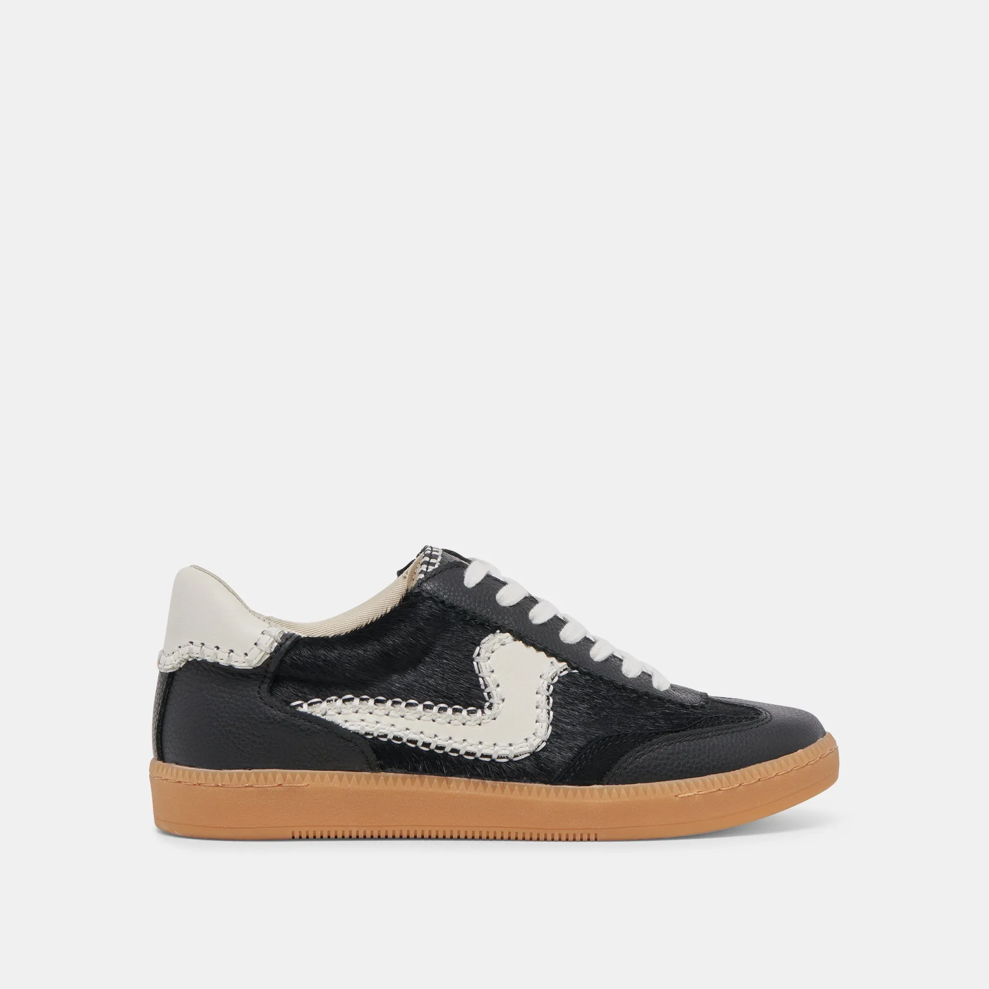 NOTICE STITCH SNEAKERS ONYX CALF HAIR sold by Dolce Vita