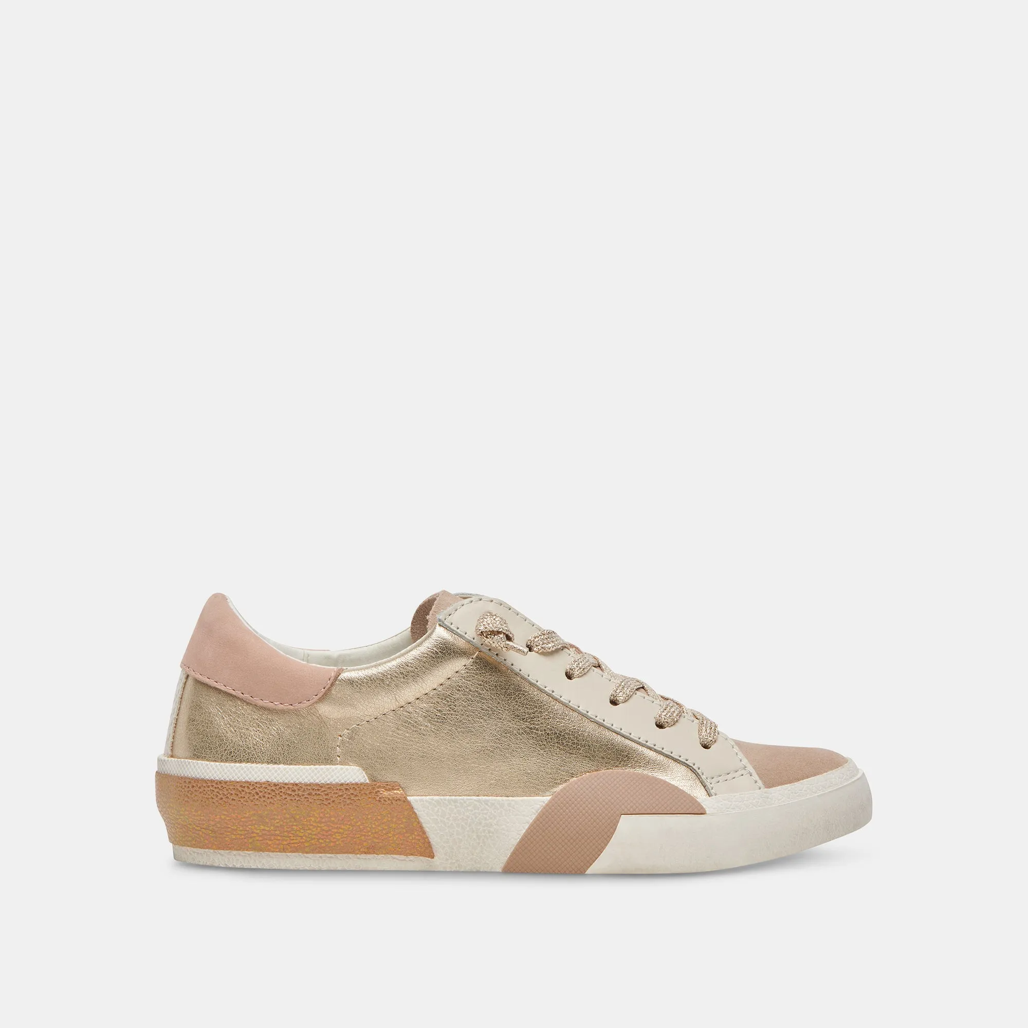 ZINA SNEAKERS GOLD LEATHER sold by Dolce Vita