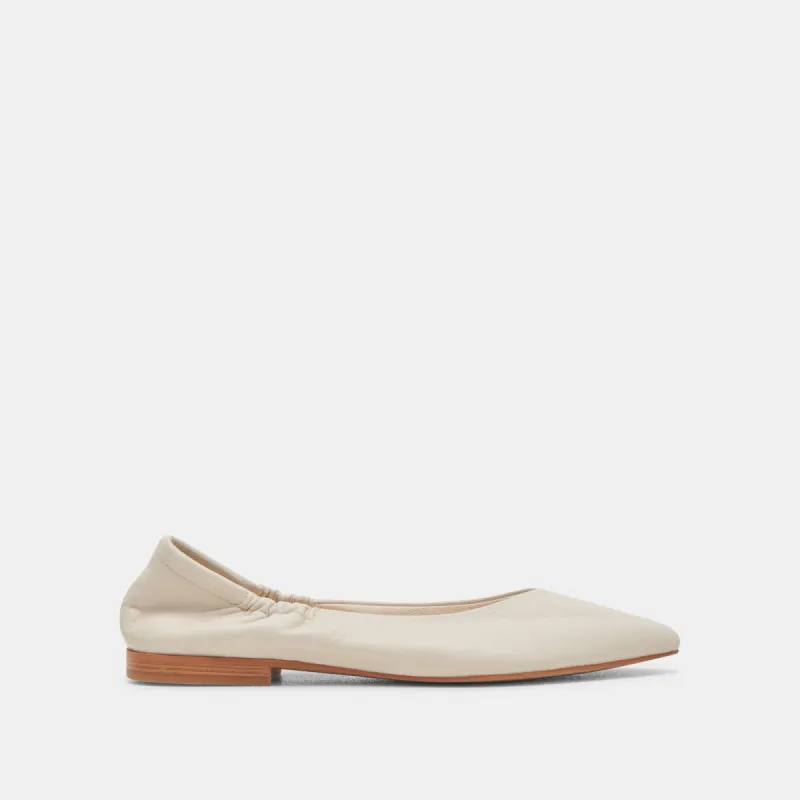 NADAV BALLET FLATS IVORY LEATHER sold by Dolce Vita