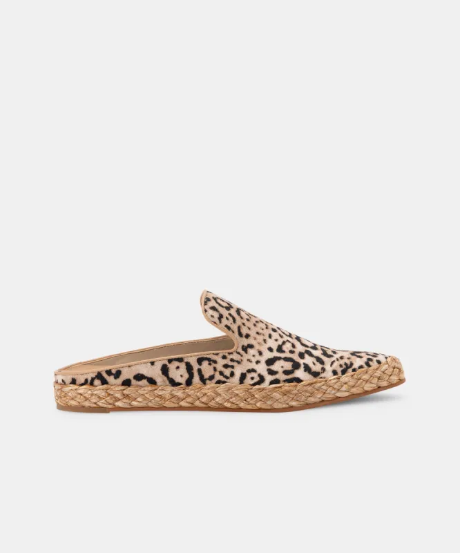 ODIS FLATS BEIGE LEOPARD CANVAS re:vita sold by Dolce Vita