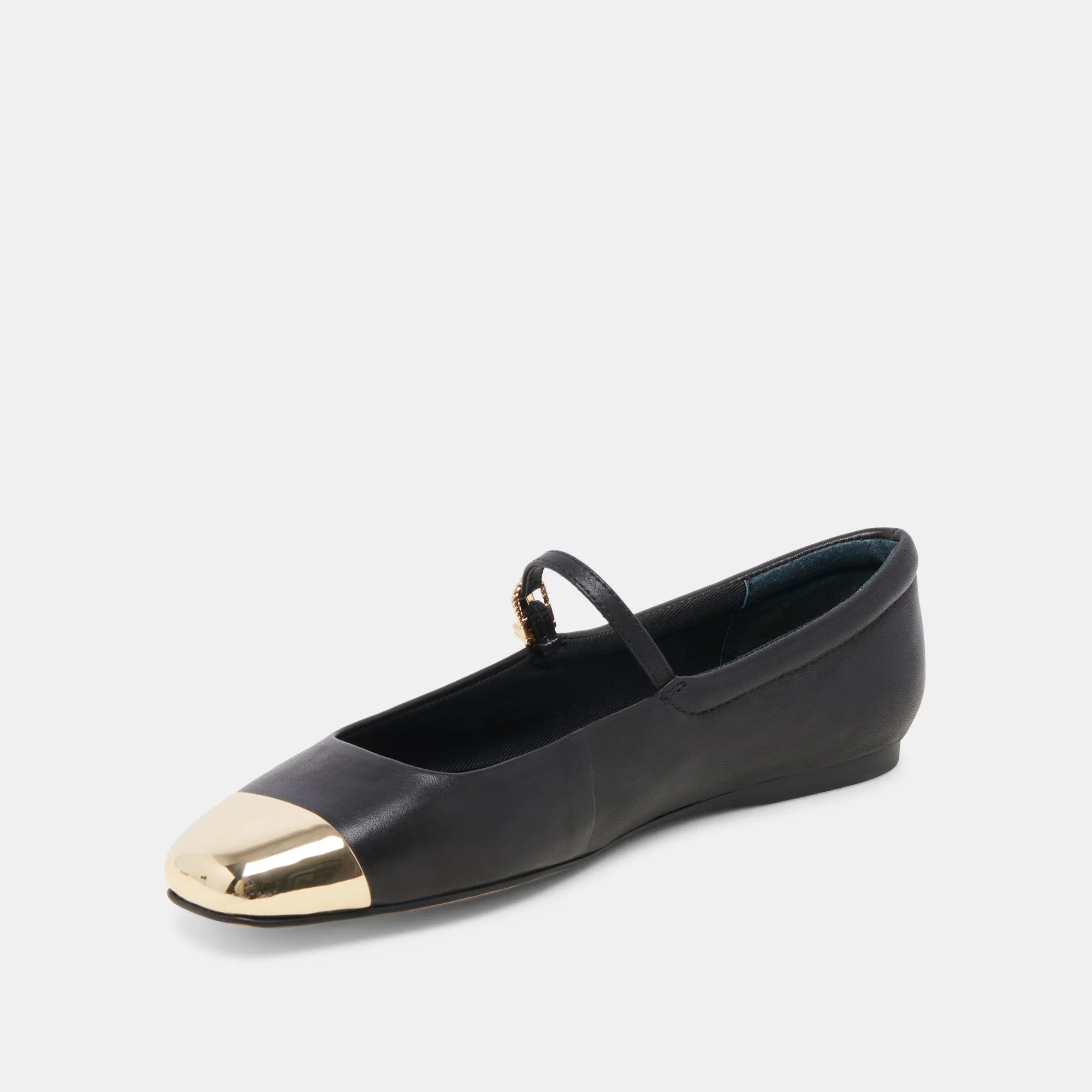 REYES TOE CAP BALLET FLATS BLACK LEATHER sold by Dolce Vita product image thumbnail 4