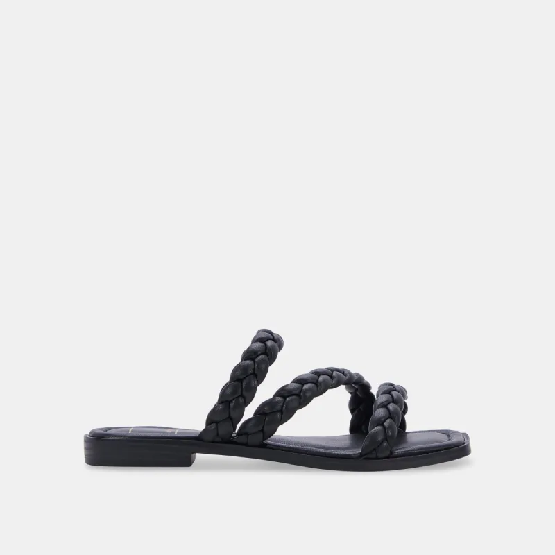 IMAN WIDE SANDALS BLACK STELLA sold by Dolce Vita