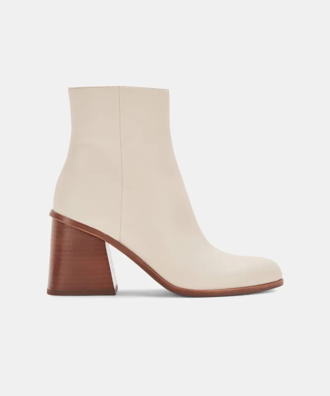 TERRIE BOOTIES IVORY LEATHER sold by Dolce Vita