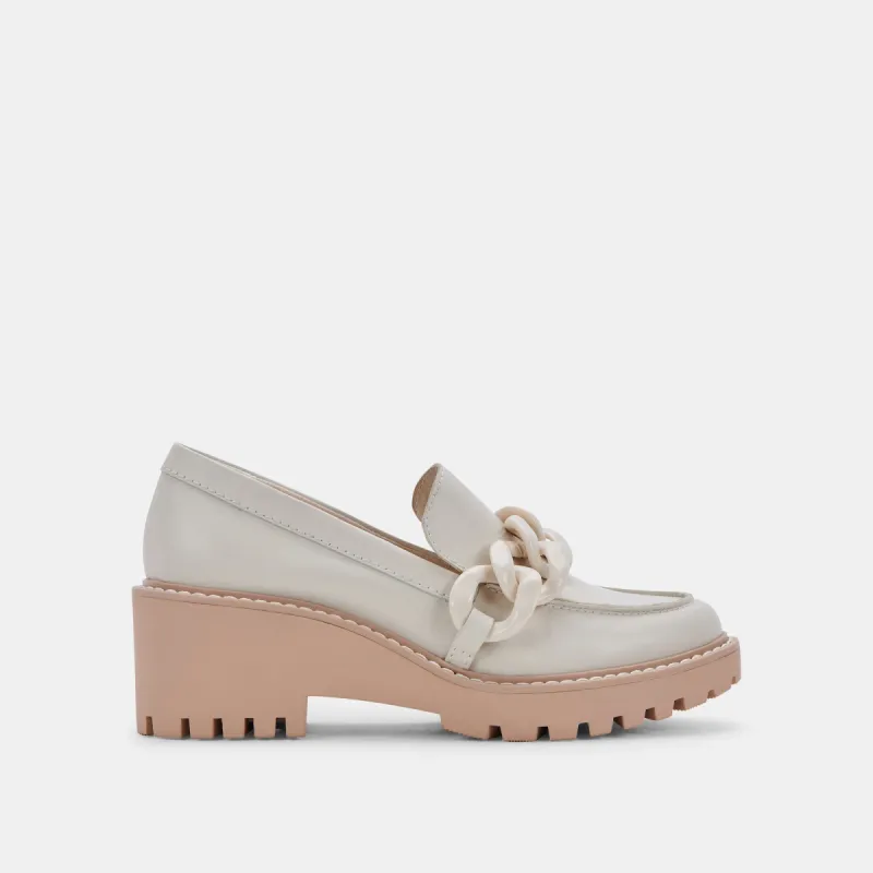 HARIS LOAFERS IVORY LEATHER sold by Dolce Vita