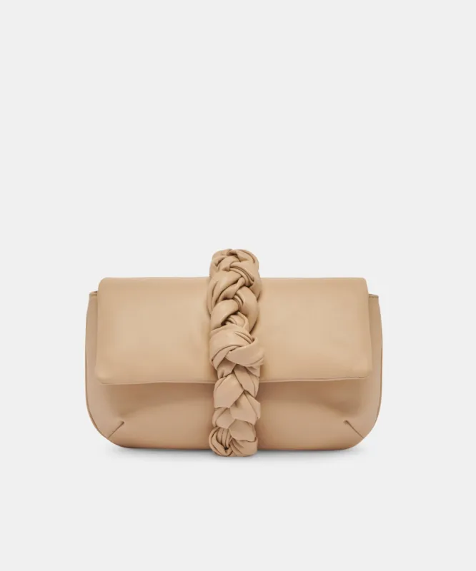 CARA CLUTCH DUNE SOFT NAPPA LEATHER sold by Dolce Vita