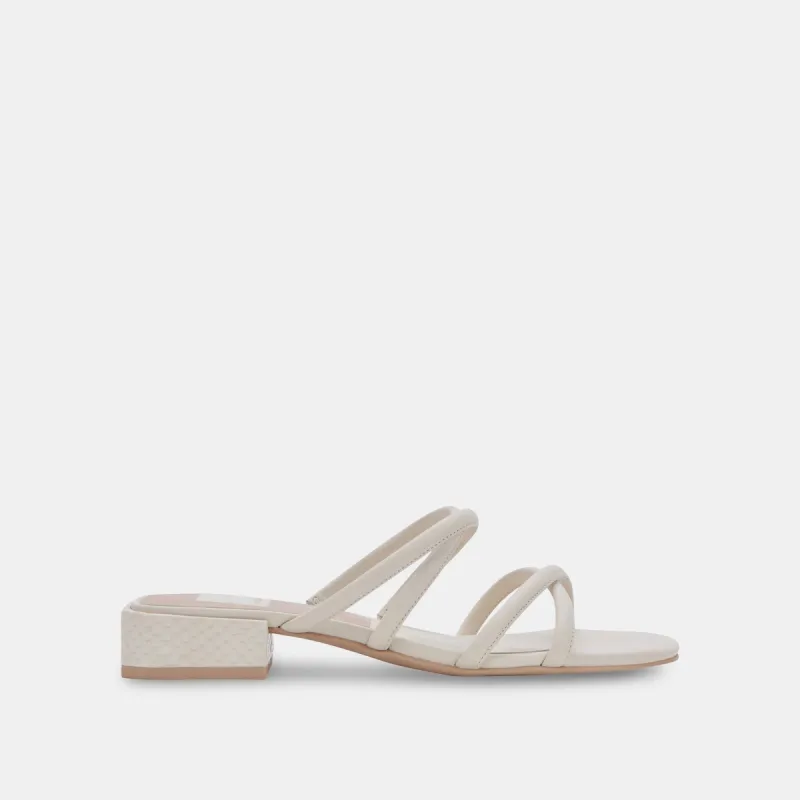 HAPI WIDE SANDALS IVORY LEATHER sold by Dolce Vita