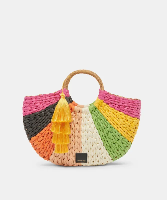 ESTELLE HANDBAG MULTI RAFFIA sold by Dolce Vita