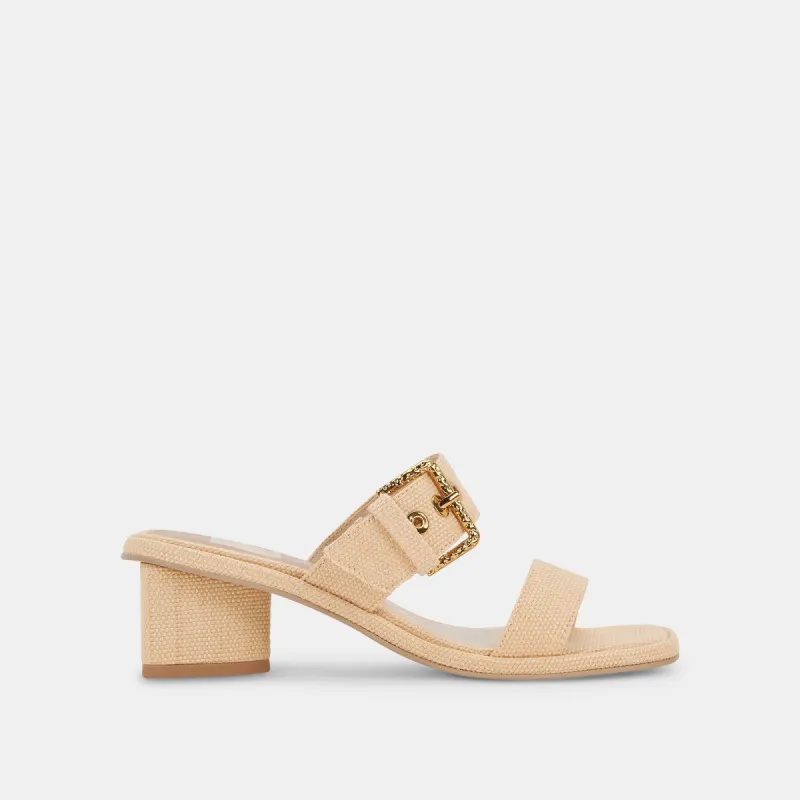RIVA SANDALS NATURAL RAFFIA sold by Dolce Vita