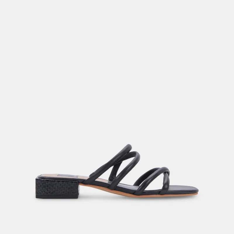 HAPI SANDALS BLACK LEATHER sold by Dolce Vita