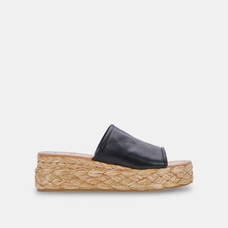 PABLOS SANDALS BLACK LEATHER sold by Dolce Vita