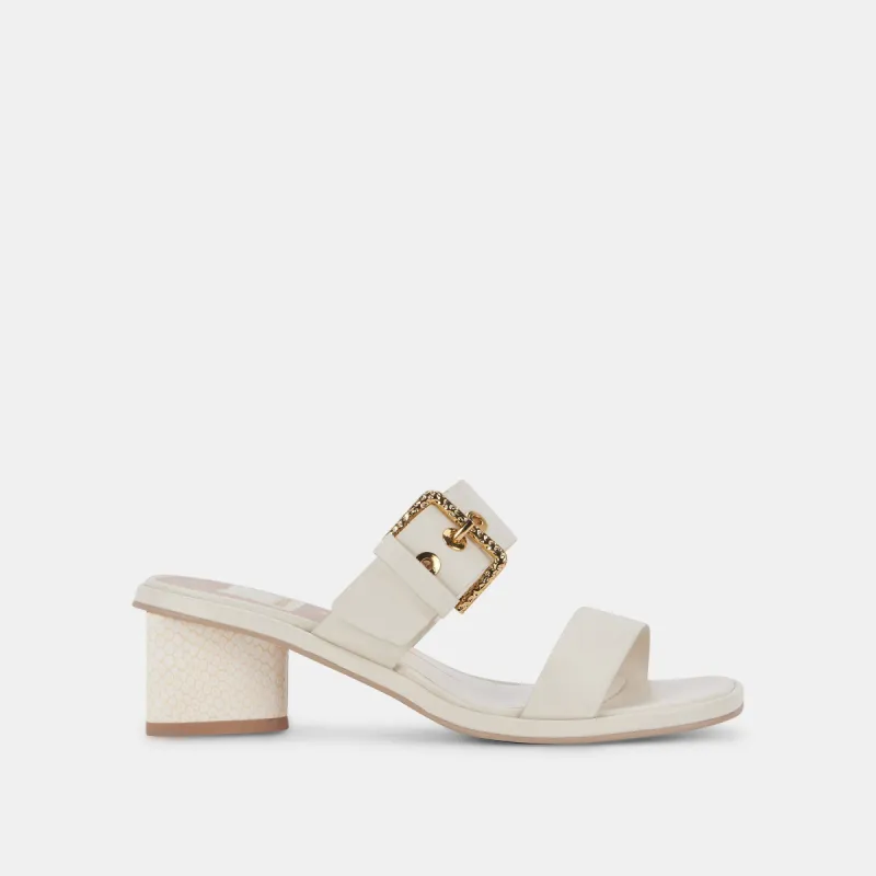 RIVA SANDALS IVORY LEATHER sold by Dolce Vita