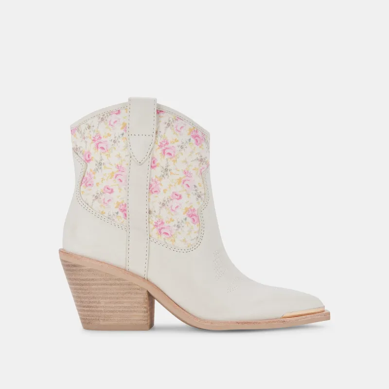NASHE BOOTIES PINK FLORAL NUBUCK made by Dolce Vita