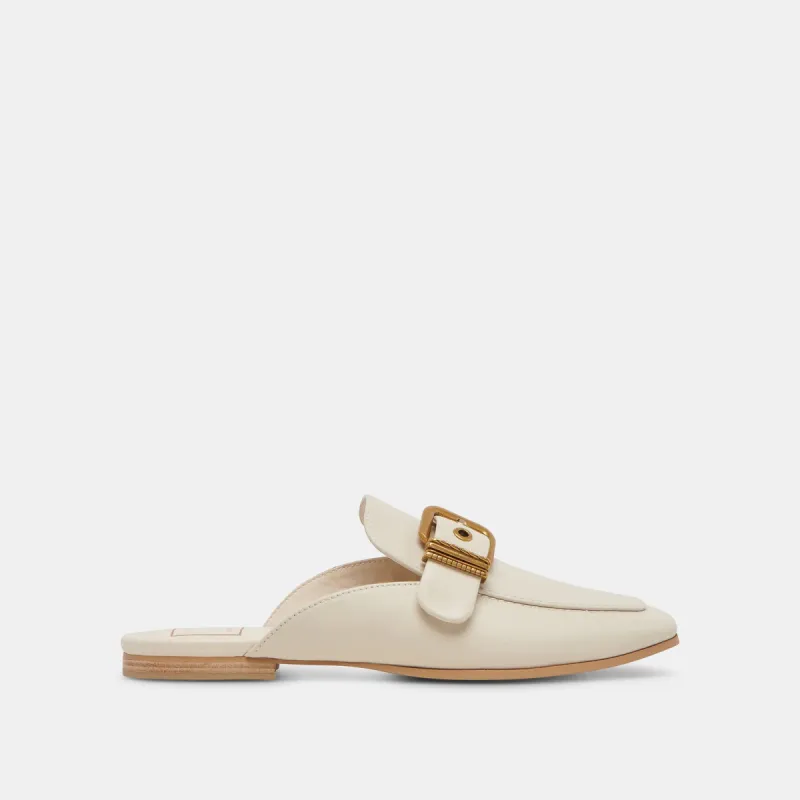 SANTEL FLATS IVORY LEATHER sold by Dolce Vita