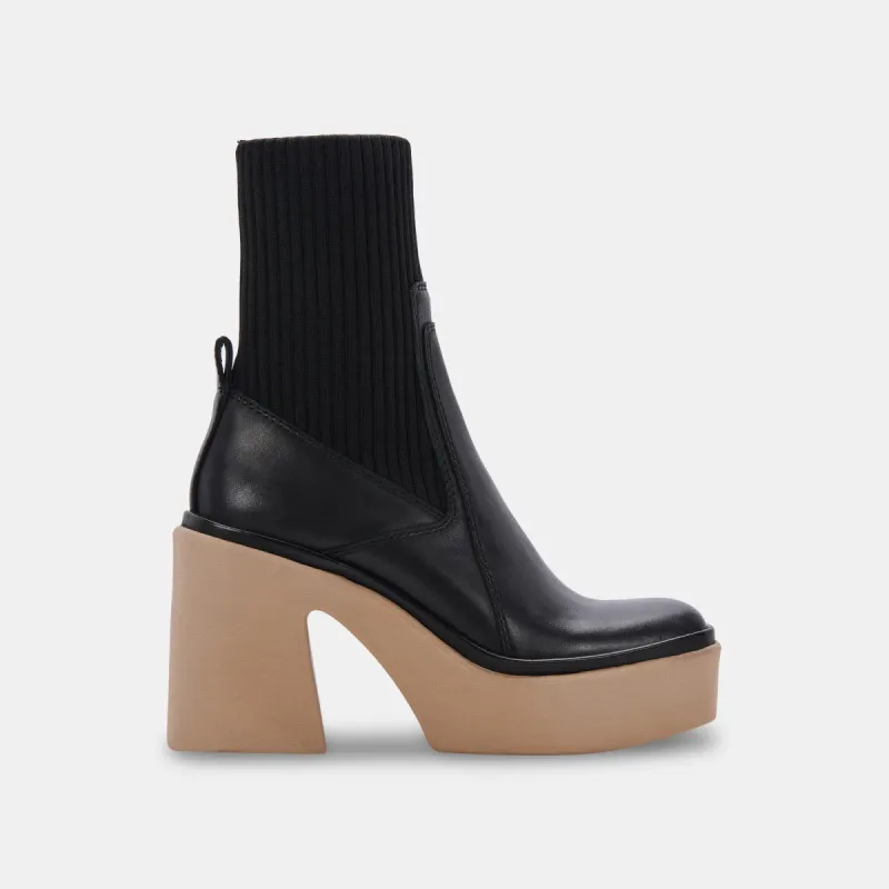 ODINA BOOTS BLACK LEATHER - re:vita sold by Dolce Vita