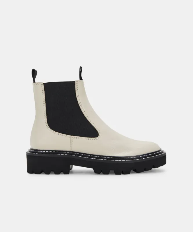 MOANA BOOTS IVORY LEATHER sold by Dolce Vita