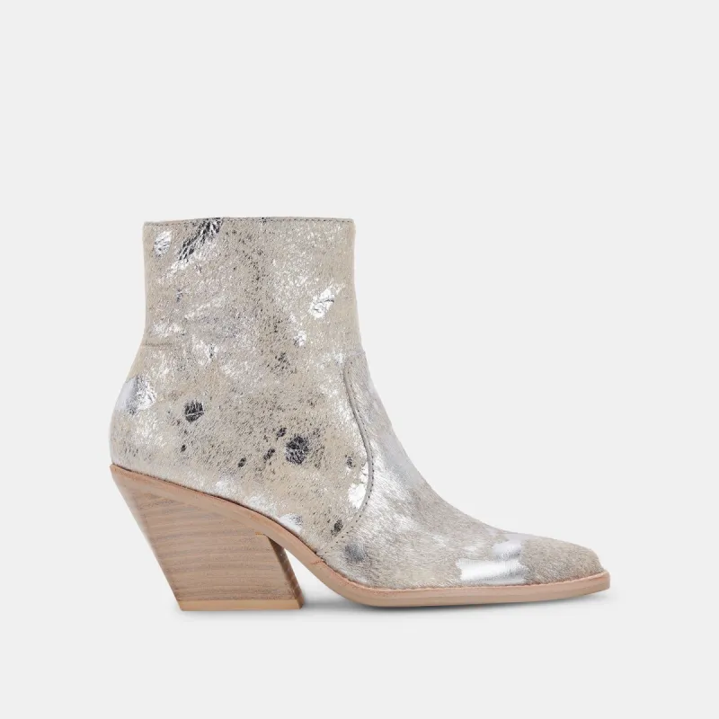 VOLLI BOOTS SILVER MULTI CALF HAIR sold by Dolce Vita