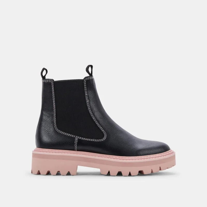 MOANA H2O BOOTS BLACK PINK LEATHER sold by Dolce Vita