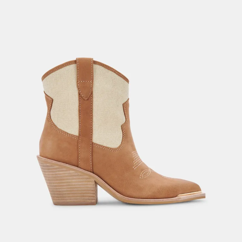 NASHE BOOTIES WHISKEY NUBUCK sold by Dolce Vita