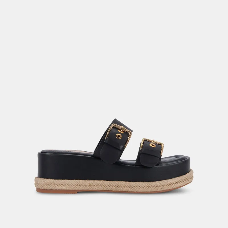 CANYON SANDALS BLACK LEATHER sold by Dolce Vita