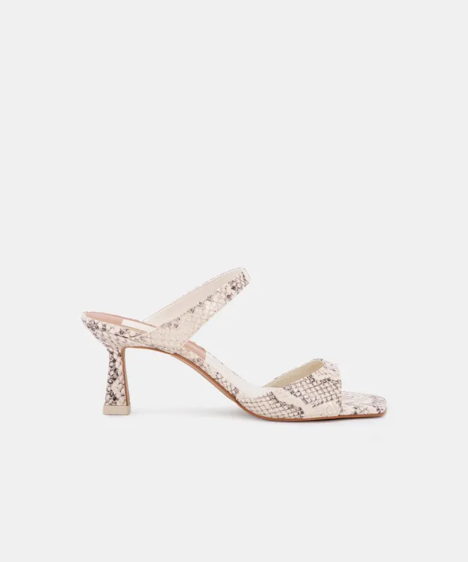 TANIKA HEELS BONE SNAKE PRINT LEATHER sold by Dolce Vita