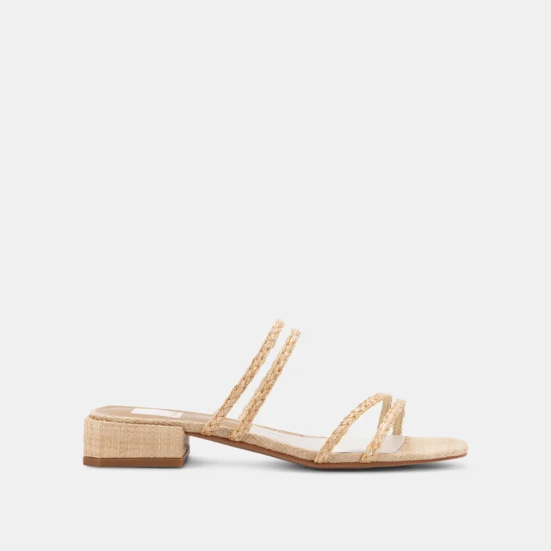 HAIZE SANDALS LT NATURAL RAFFIA sold by Dolce Vita