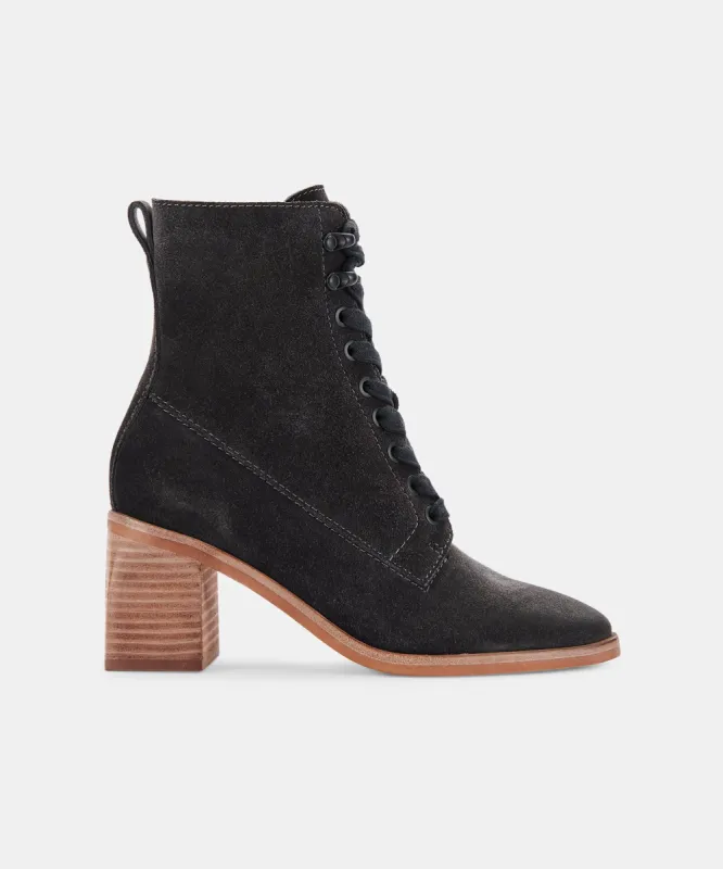 IDEN BOOTIES ANTHRACITE SUEDE sold by Dolce Vita
