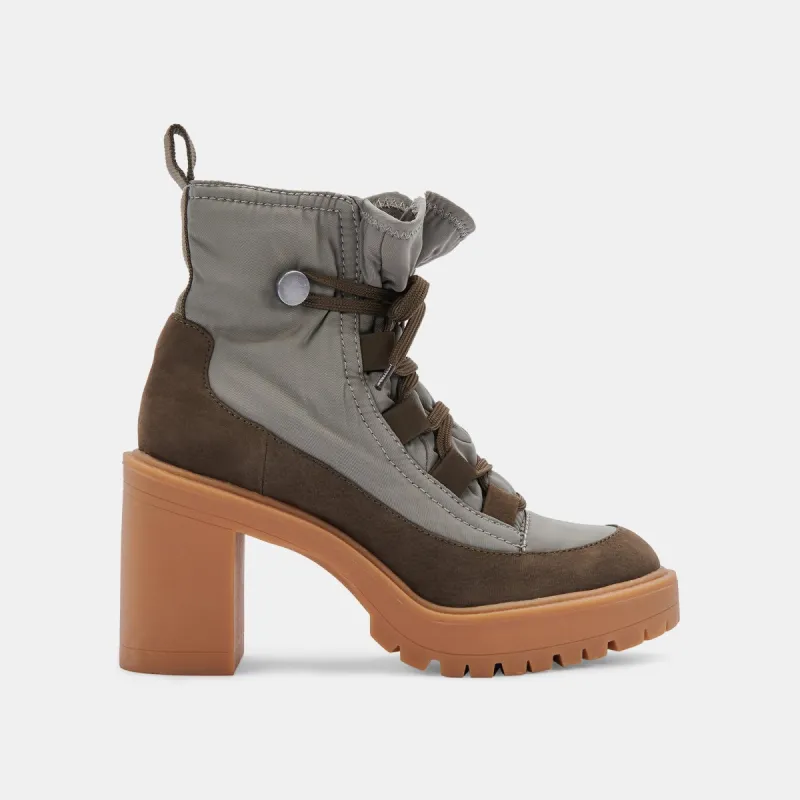 CELIDA BOOTS OLIVE MULTI NYLON sold by Dolce Vita