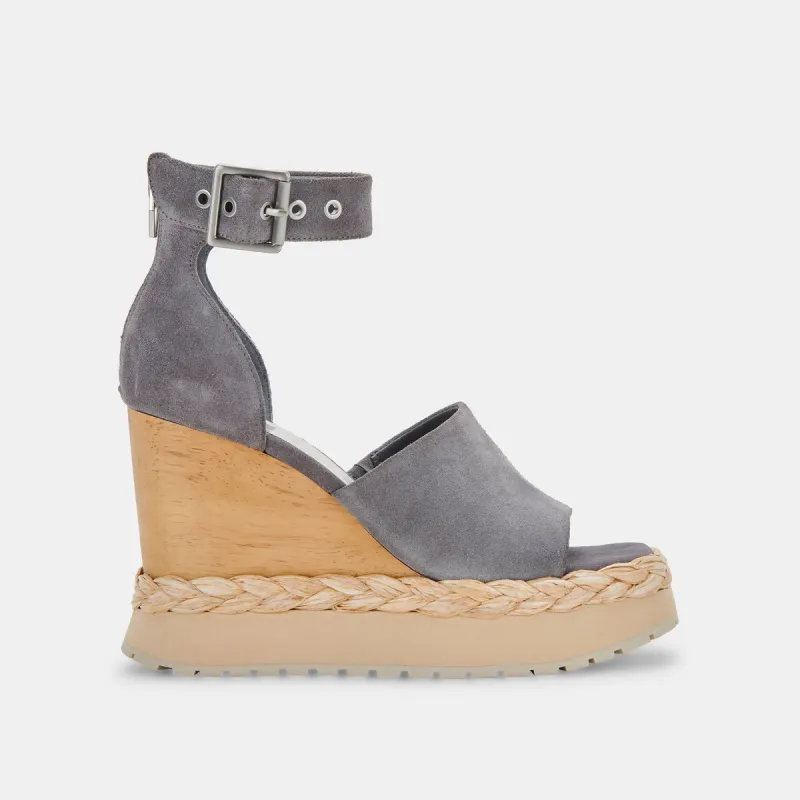 PARLE HEELS DARK GREY SUEDE made by Dolce Vita