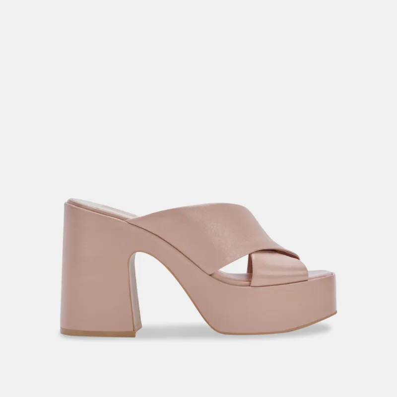 WONDER HEELS BLUSH LEATHER sold by Dolce Vita