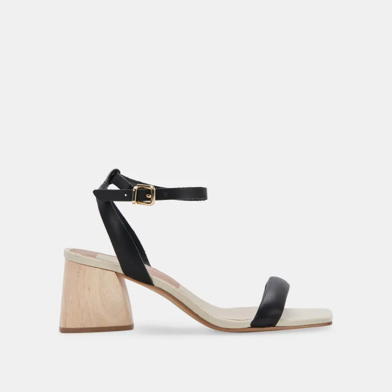 MODI HEELS BLACK LEATHER sold by Dolce Vita