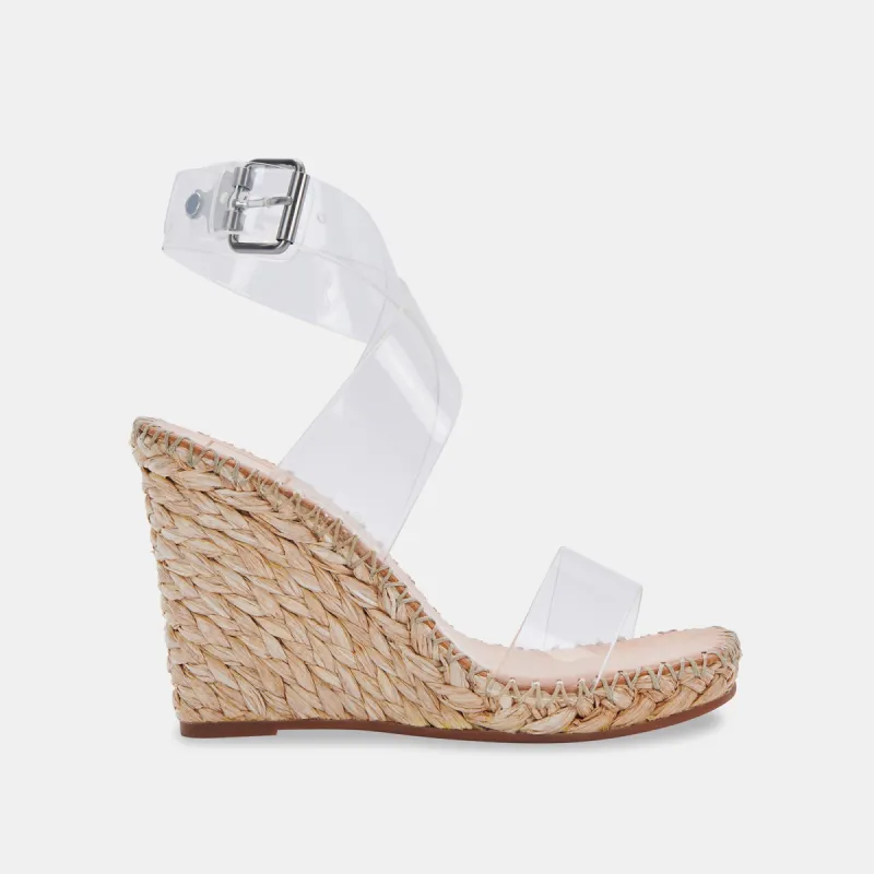 NEZZA VINYL WEDGES CRYSTAL VINYL sold by Dolce Vita