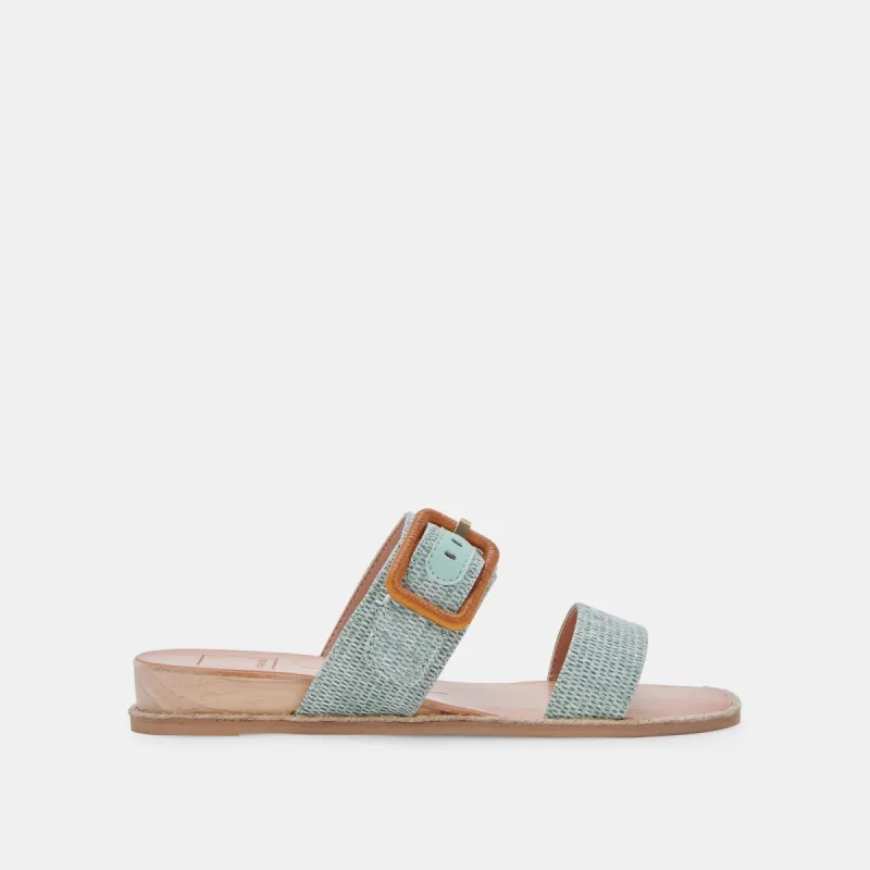 PEIO SANDALS MINT RAFFIA sold by Dolce Vita