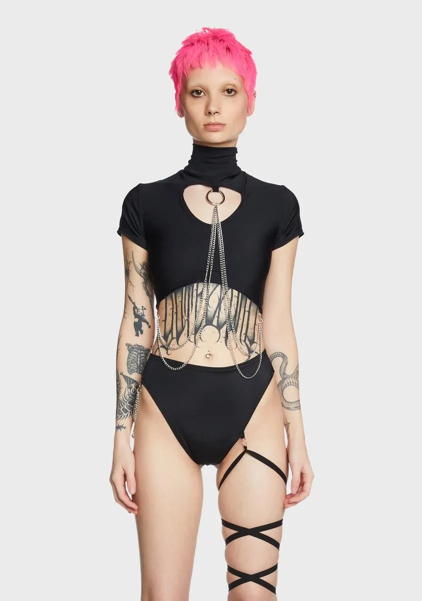 Mock Chain Crop Top sold by Dolls Kill