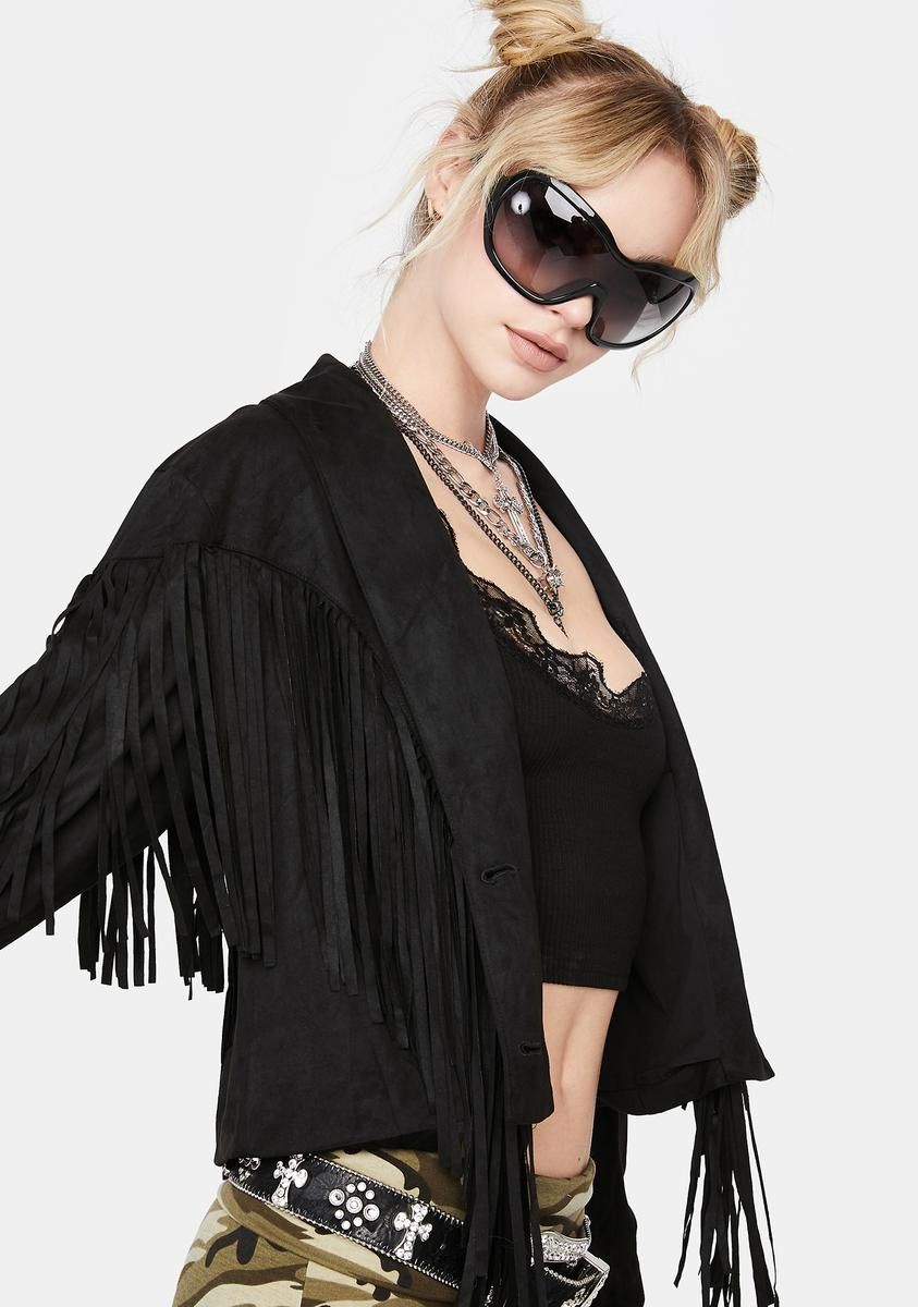 Born To Ride Fringe Jacket sold by Dolls Kill product image thumbnail 2